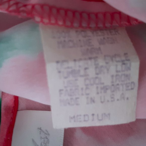 Vintage 80s Inner Most Intimates Sears Pink Teddy Ruffles Medium Made In USA New - Picture 10 of 10